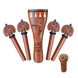 Hand Curved Set Black Decoration Boxwood