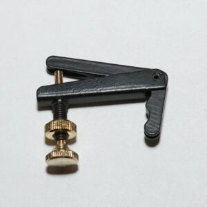 STRING ADJUSTER Double Prong Model, Black with gold plated screw